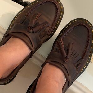 Dr. Marten Brown Leather Tassel Loafers
